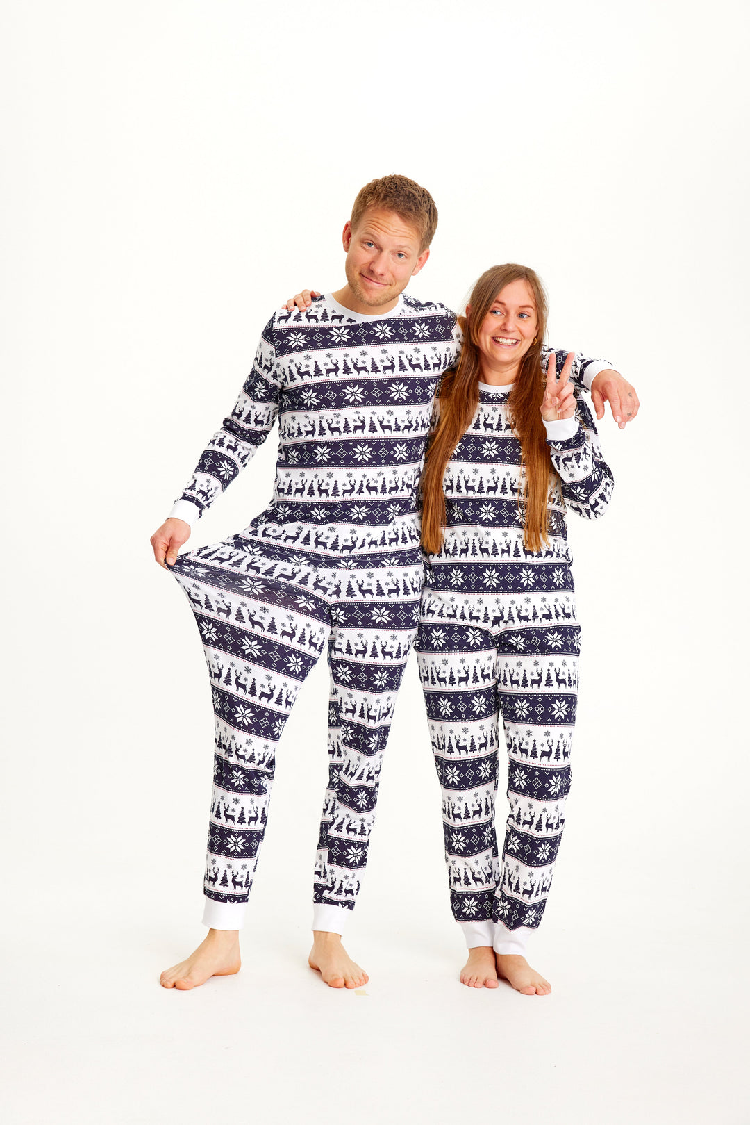 Mune | Reindeer Christmas Pajama Navy Ladies