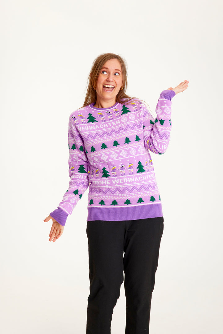 Mune | Merry Christmas Christmas Sweater Purple Women's