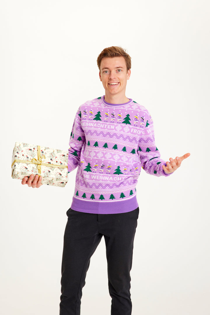 Mune | Merry Christmas Christmas Sweater Purple Men