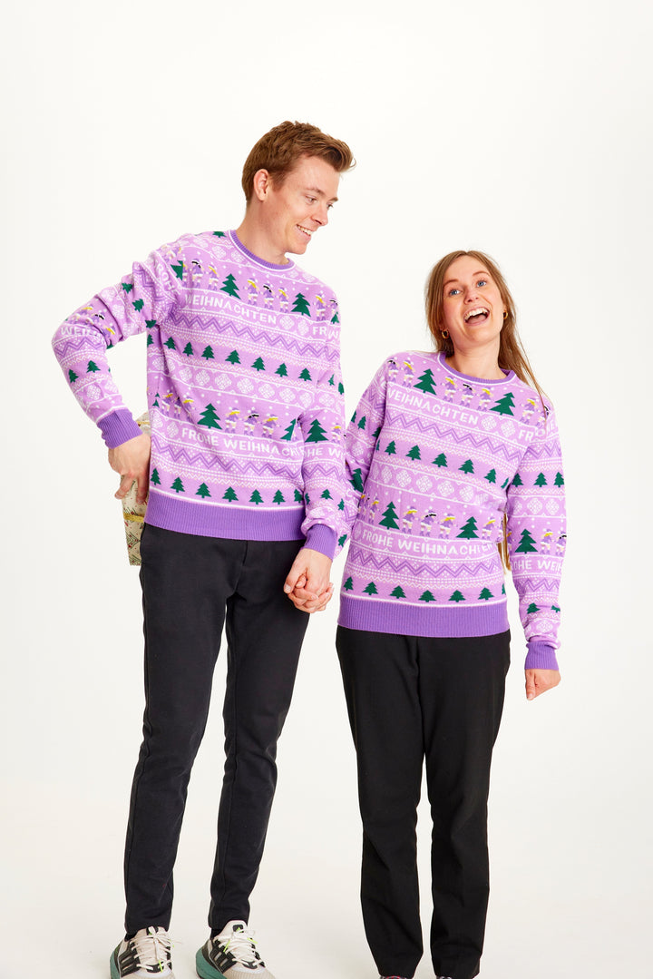 Mune | Merry Christmas Christmas Sweater Purple Women's