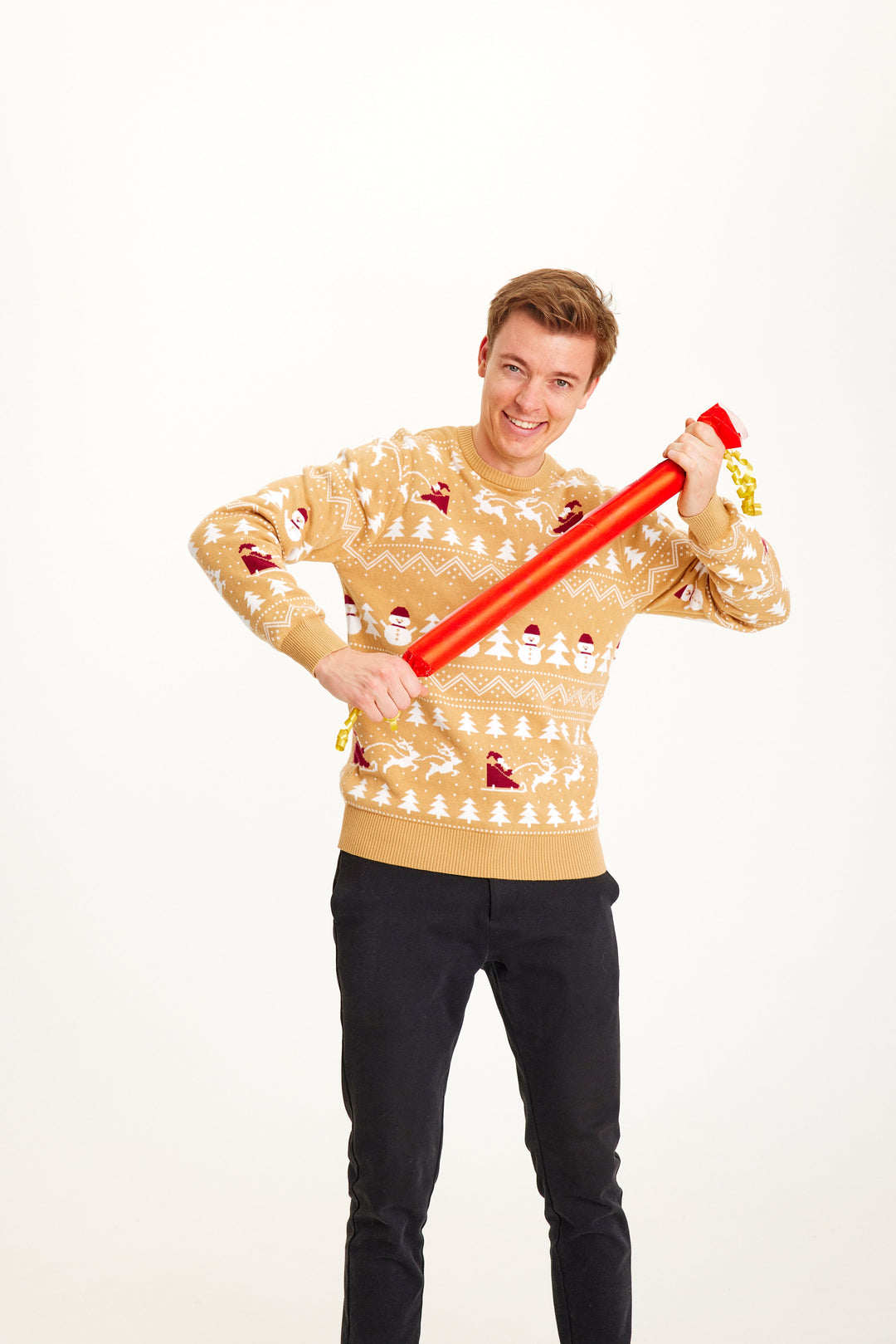 Mune | The stylish Christmas sweater Beige Men