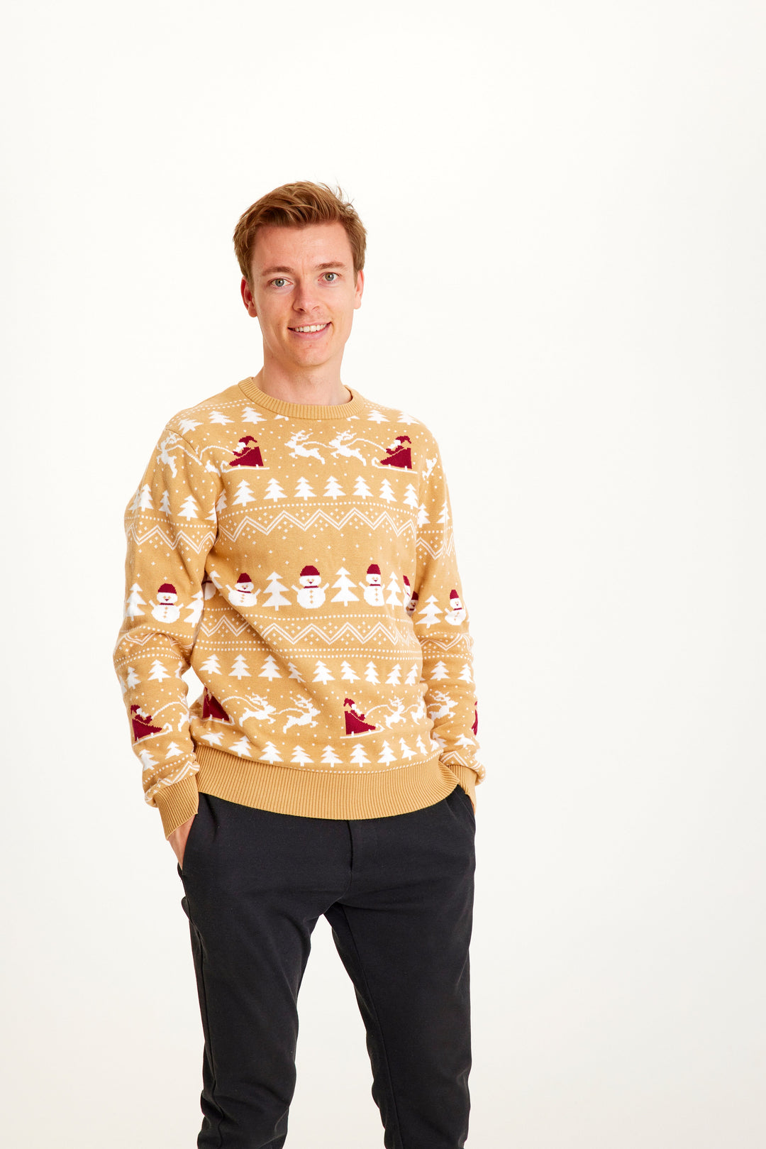Mune | The stylish Christmas sweater Beige Men