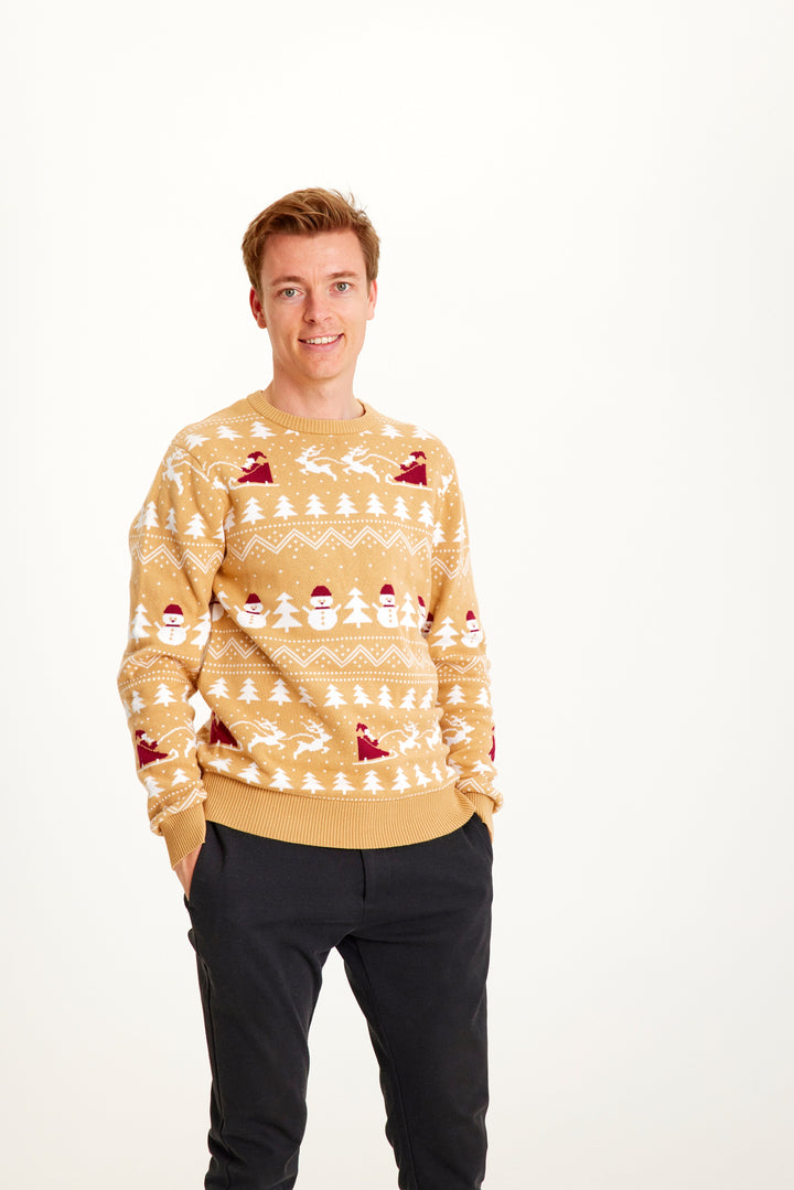 Mune | The stylish Christmas sweater Beige Men