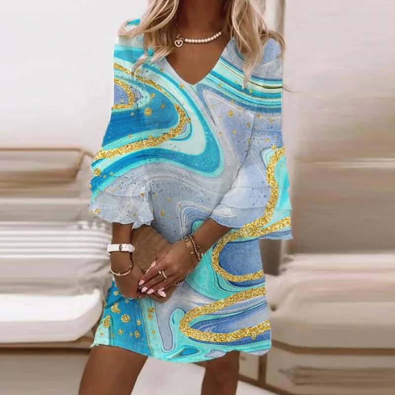 Dress with timeless pattern