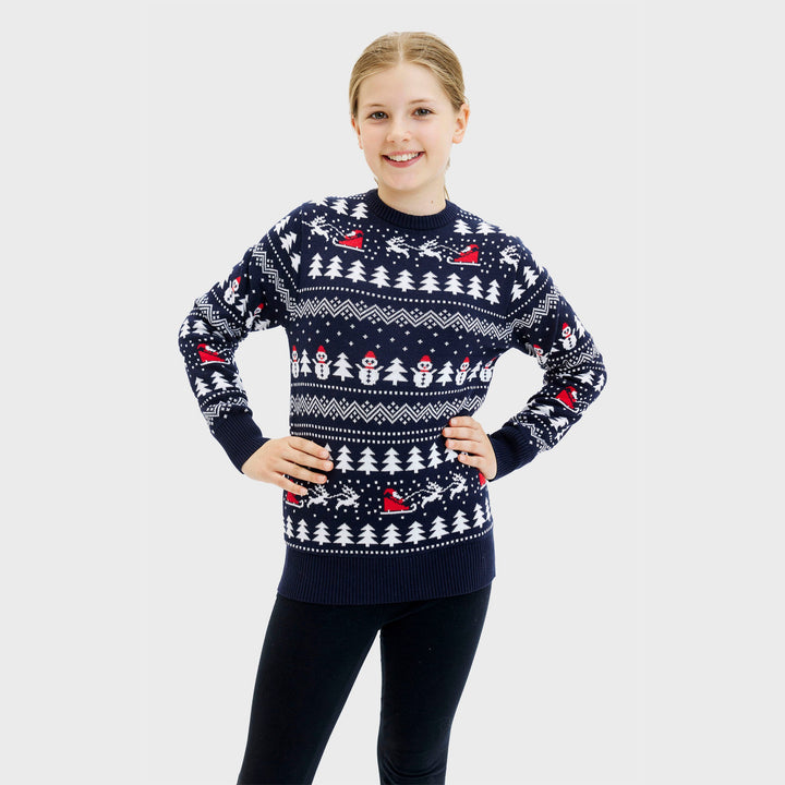 Mune | The stylish Christmas sweater Navy Kids