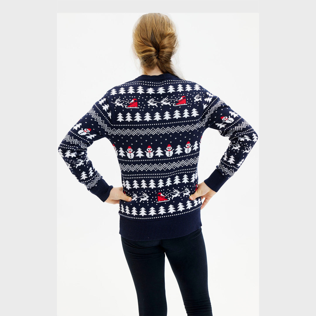 Mune | The stylish Christmas sweater Navy Kids
