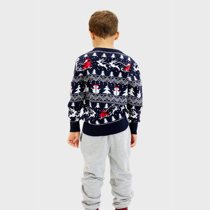 Mune | The stylish Christmas sweater Navy Kids