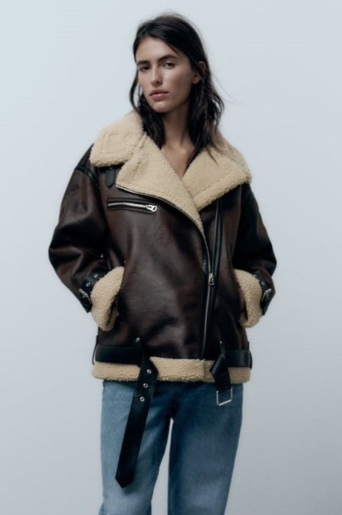 Mune | Jacket with Lapel made of Synthetic Material