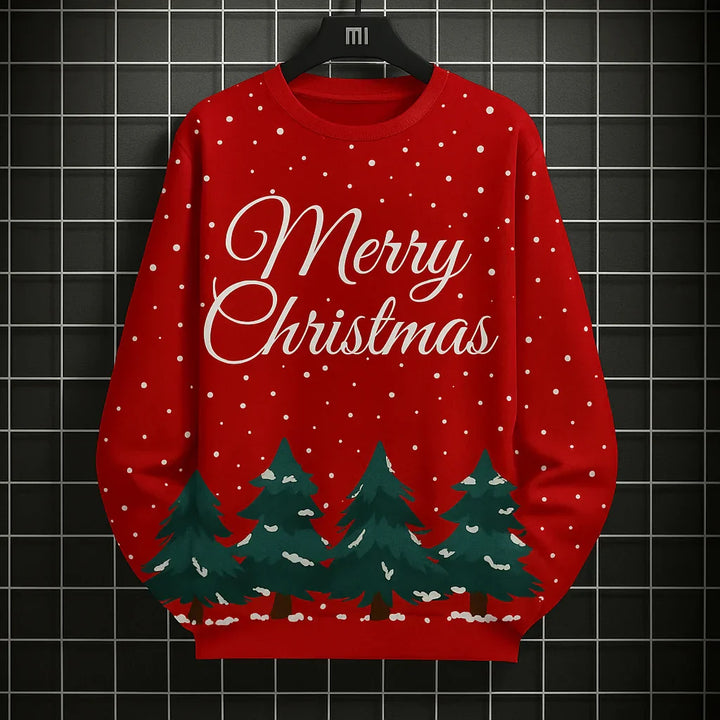 Mune | Men's Sweatshirt - Comfortable, Knitted & With Unique 3D Christmas Print