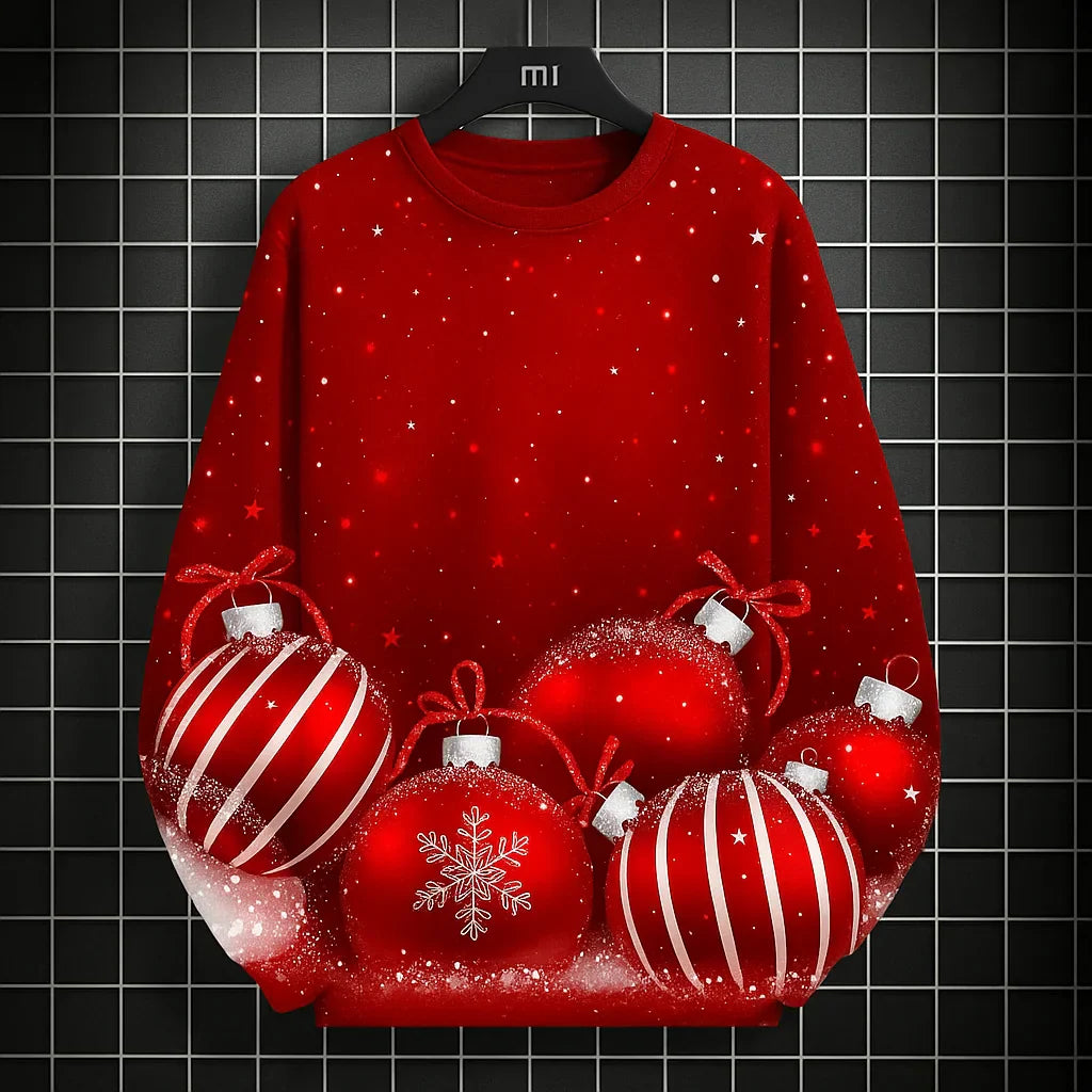 Mune | Men's Sweatshirt - Comfortable, Knitted & With Unique 3D Christmas Print