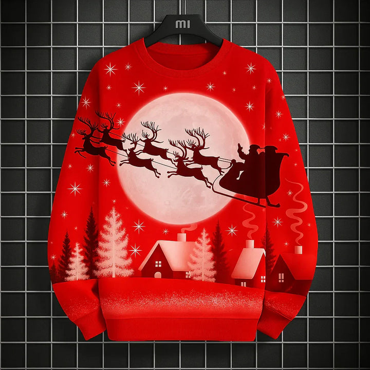 Mune | Men's Sweatshirt - Comfortable, Knitted & With Unique 3D Christmas Print