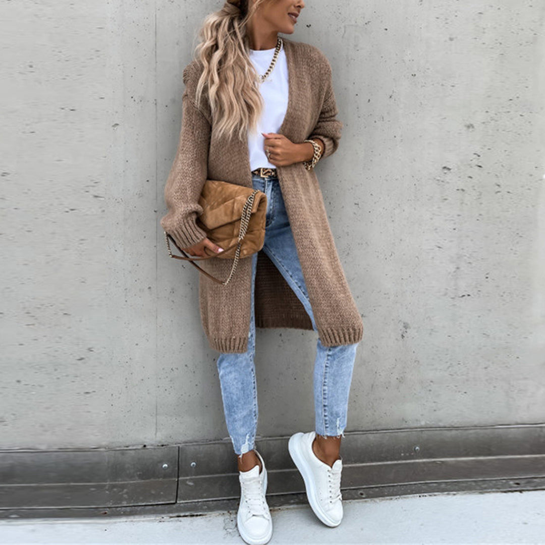 Women’s Relaxed Fit Long Open Front Cardigan