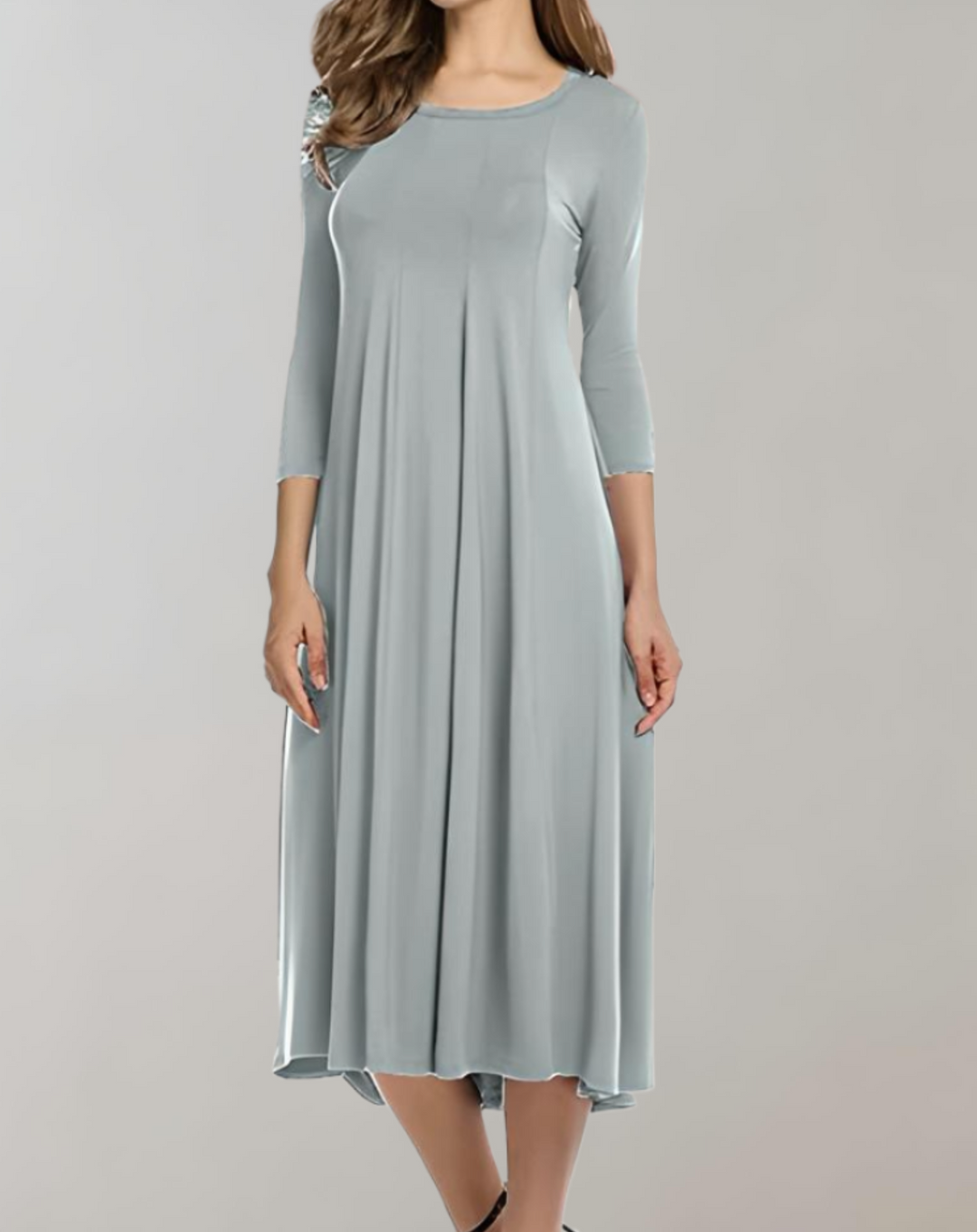 Mune | Swing dress with 3/4 sleeves and round neck