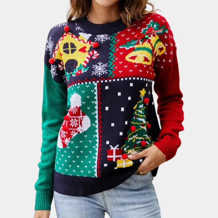 Mune | Christmas Sweater Women Cheerful Knit Christmas Sweater