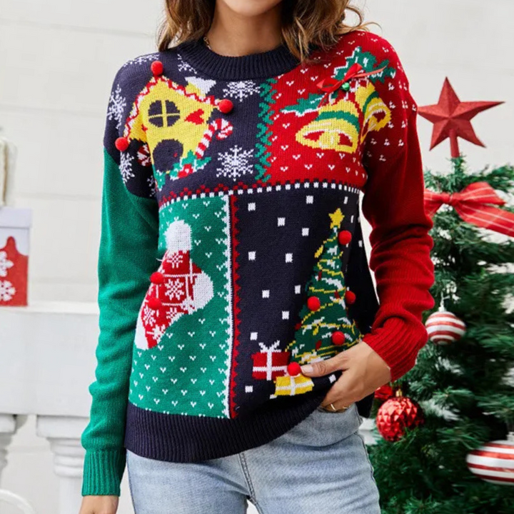 Mune | Christmas Sweater Women Cheerful Knit Christmas Sweater