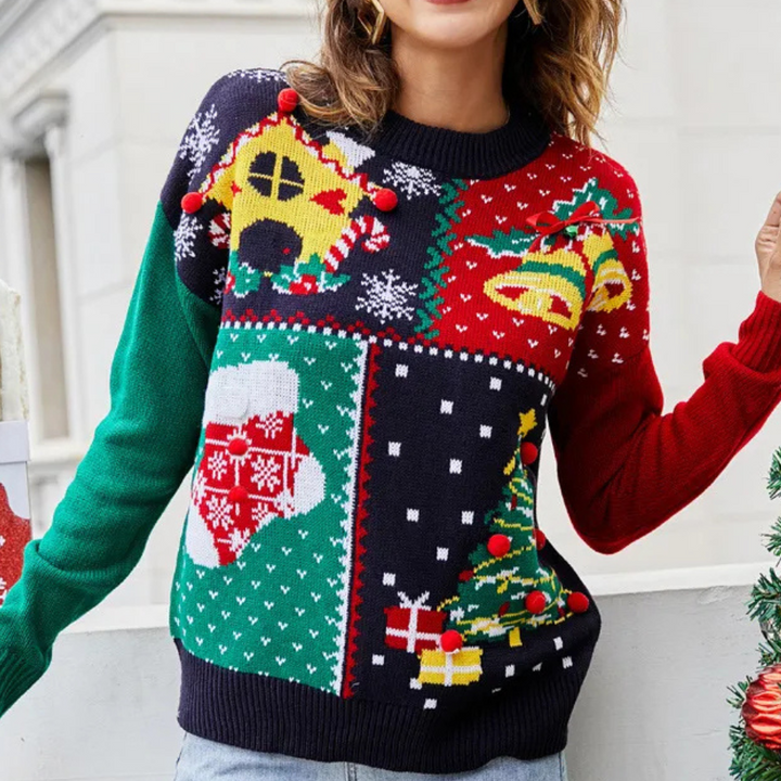 Mune | Christmas Sweater Women Cheerful Knit Christmas Sweater