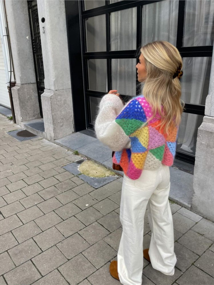 Mune | Colorful Patchwork Cardigan for Women