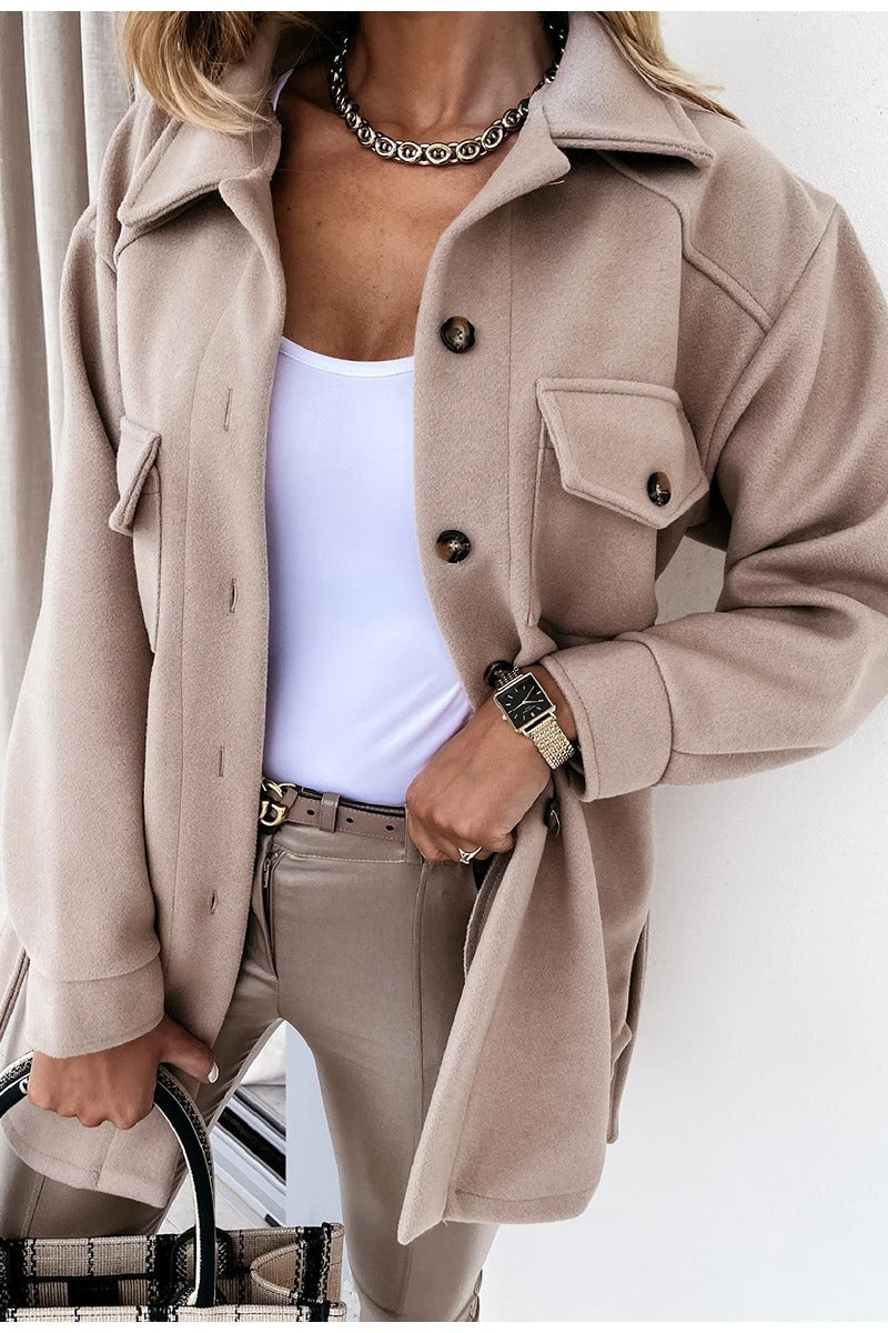Mune | Women's Short Winter Jacket with Button Closure and Breast Pockets