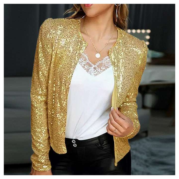 Mune | Women's Festive Sequin Jacket with Long Sleeves