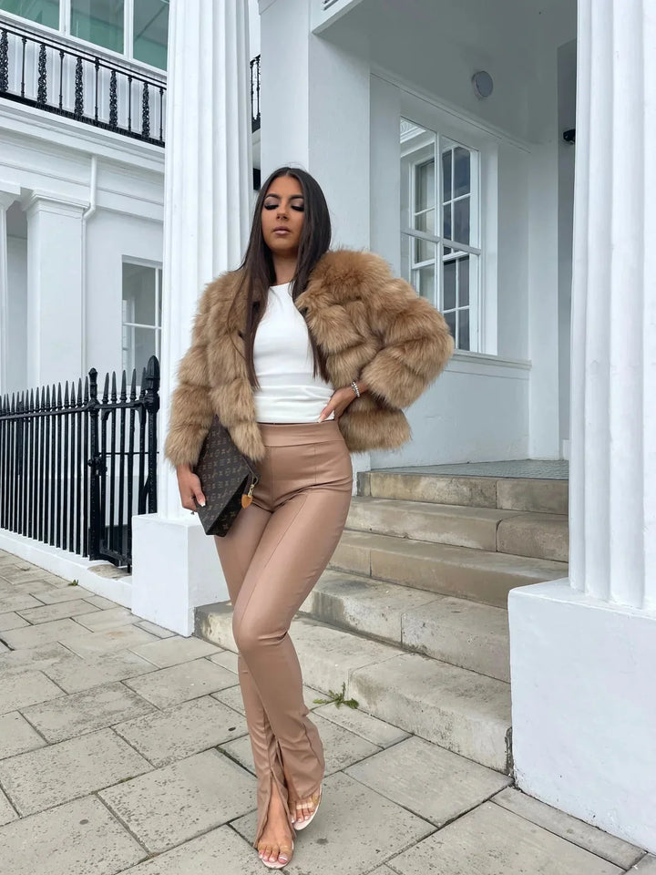 Mune | Warm Short Fluffy Jacket Faux Fur Coat for Women