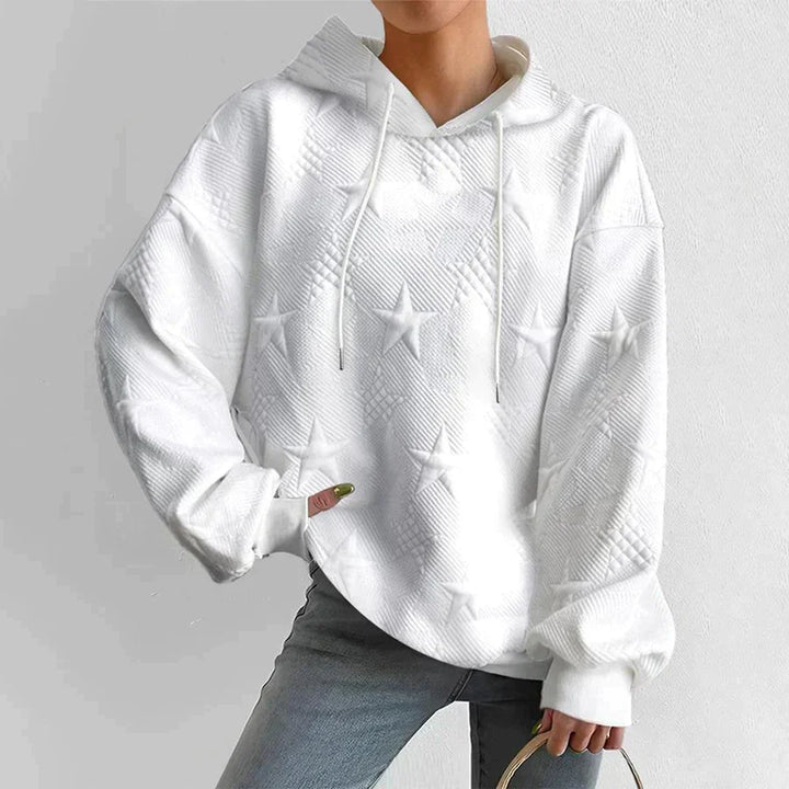 Women's Casual Star-Embossed Hoodie