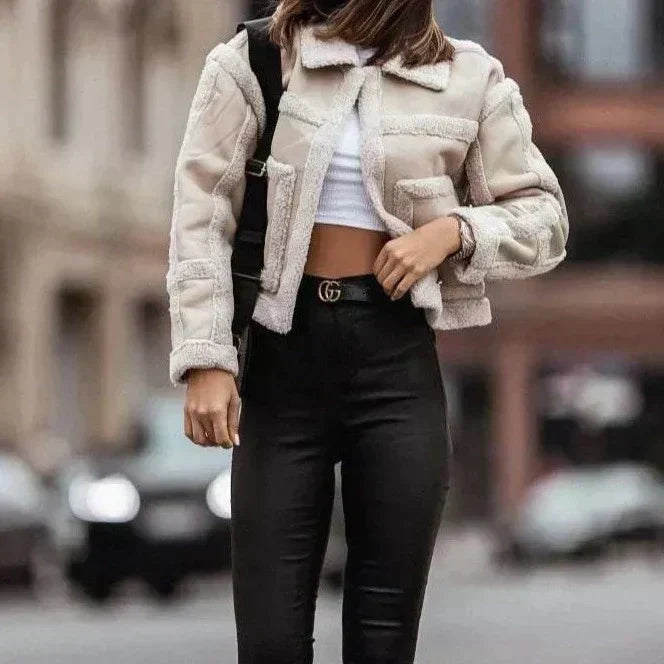 Mune | Leather Patchwork Jacket - Waterproof, Trendy & Durable