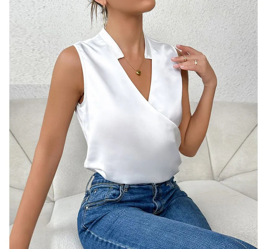 Mune | Elegant Sleeveless Solid Top