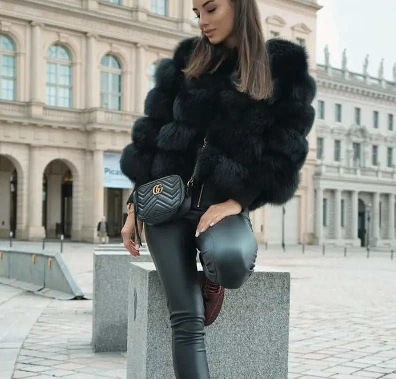 Mune | Women's High Quality Imitation Fur Winter Jacket with Luxurious Design and Comfortable Cut