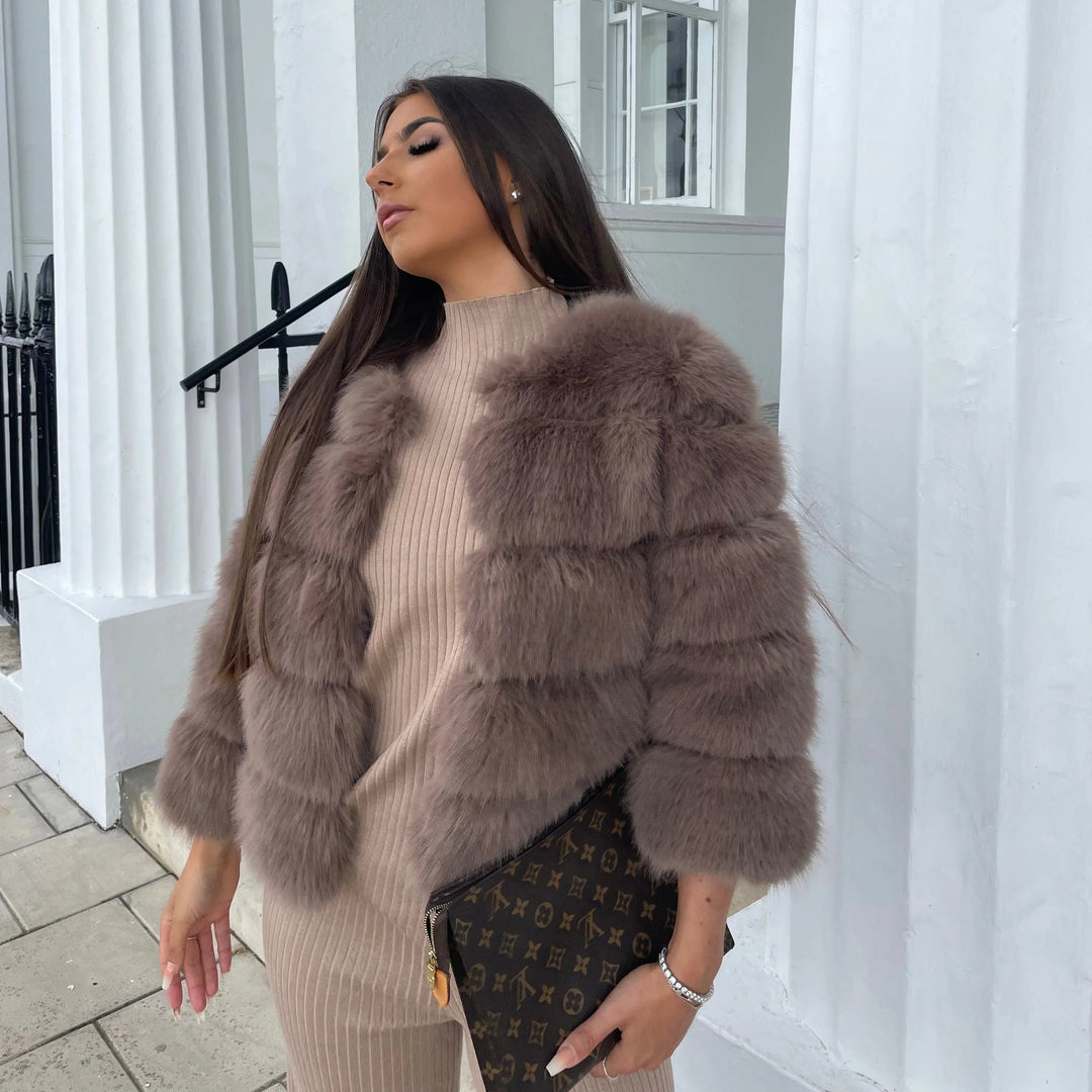 Mune | Women's High Quality Imitation Fur Winter Jacket with Luxurious Design and Comfortable Cut