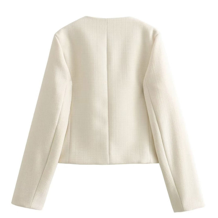 Mune | Women's Elegant Bomber Jacket with Button Closure and Chest Pockets