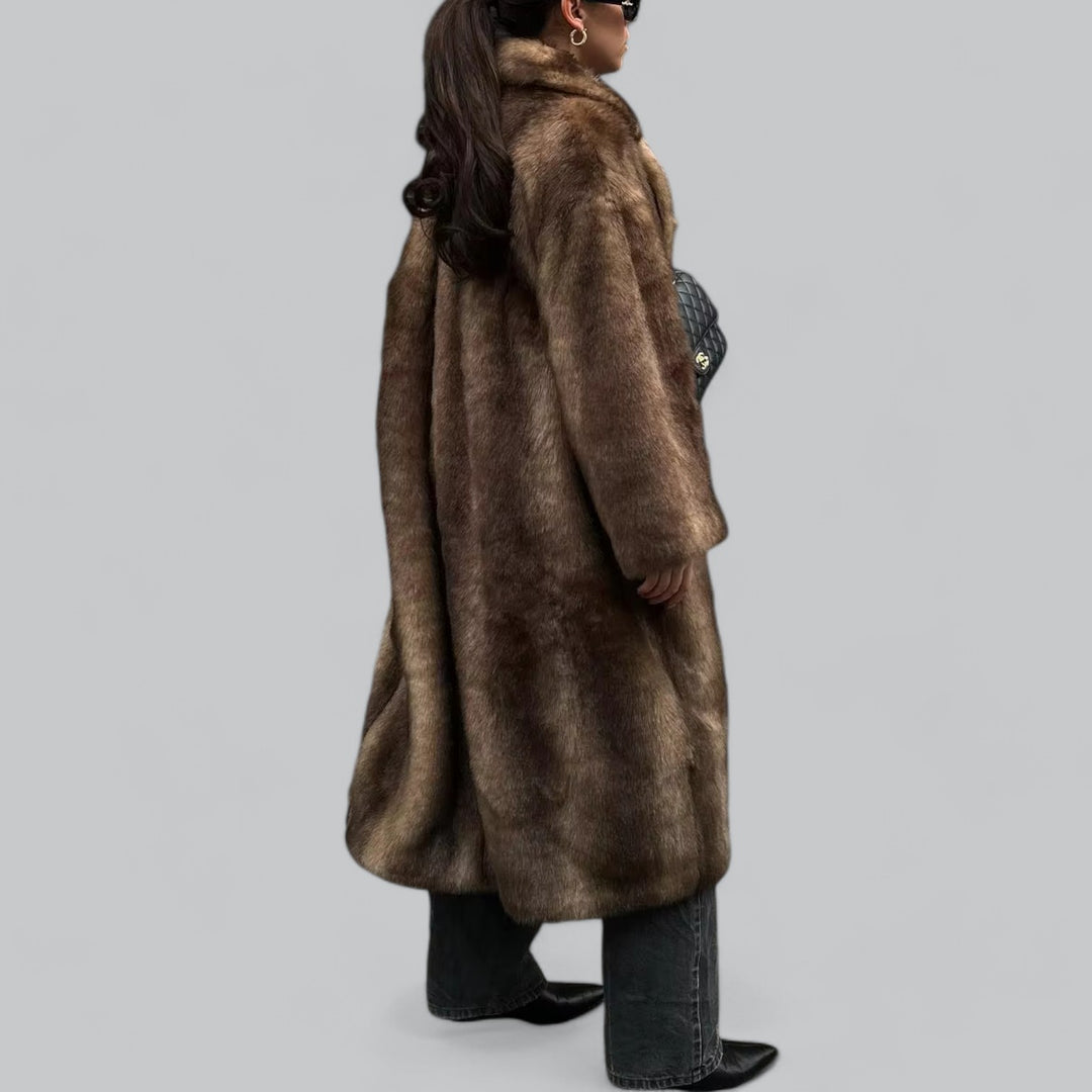 Mune | Women's Long Winter Coat Made of Faux Fur