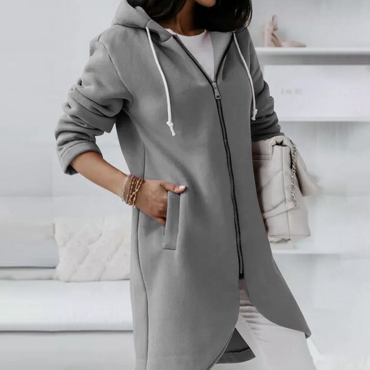 Mune | Women's Long Winter Jacket with Hood and Zipper