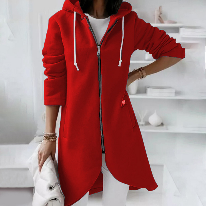 Mune | Women's Long Winter Jacket with Hood and Zipper