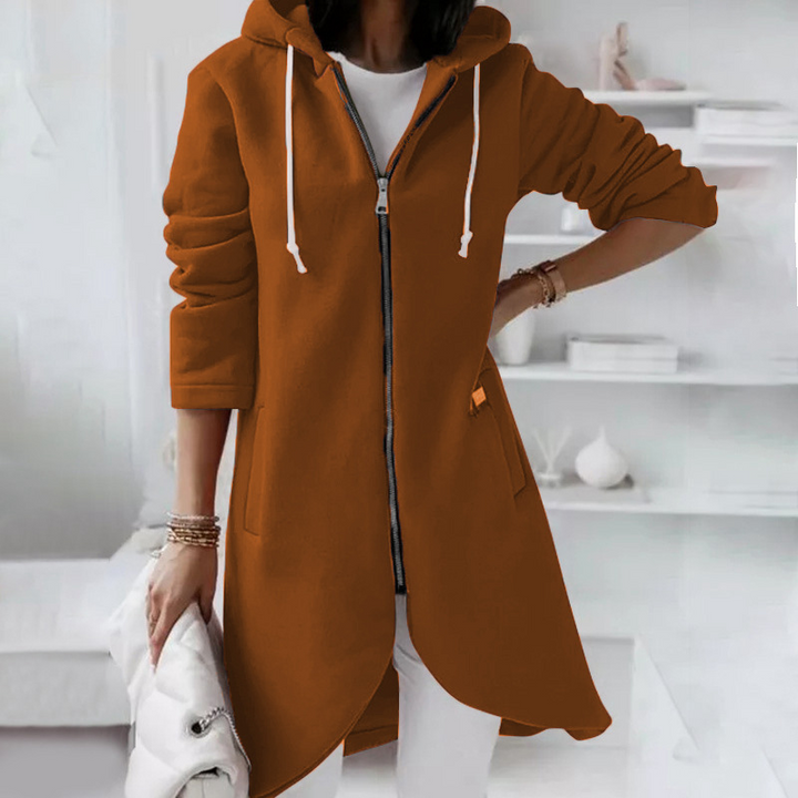 Mune | Women's Long Winter Jacket with Hood and Zipper