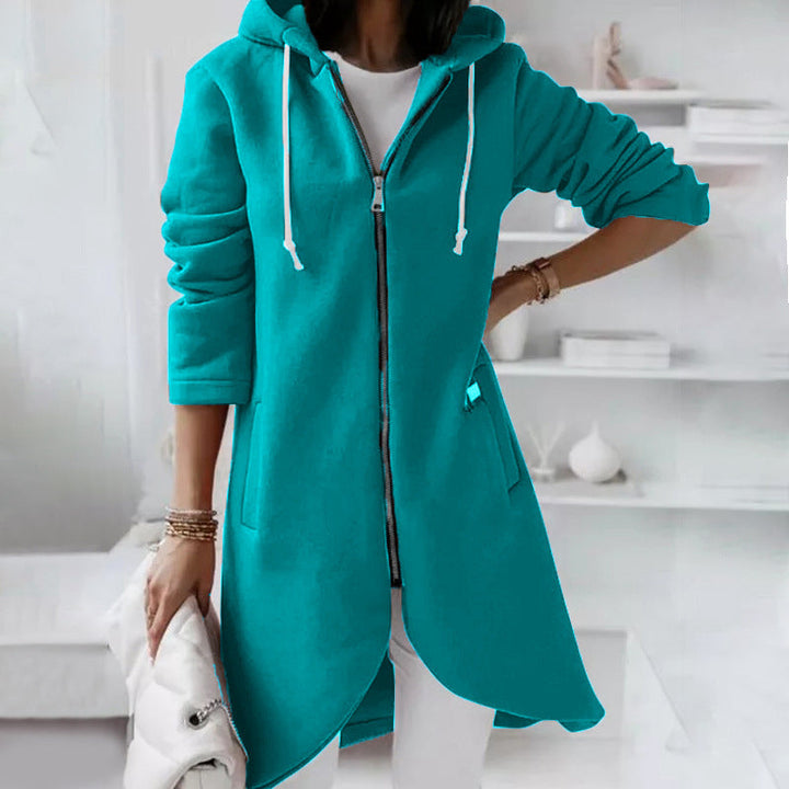 Mune | Women's Long Winter Jacket with Hood and Zipper