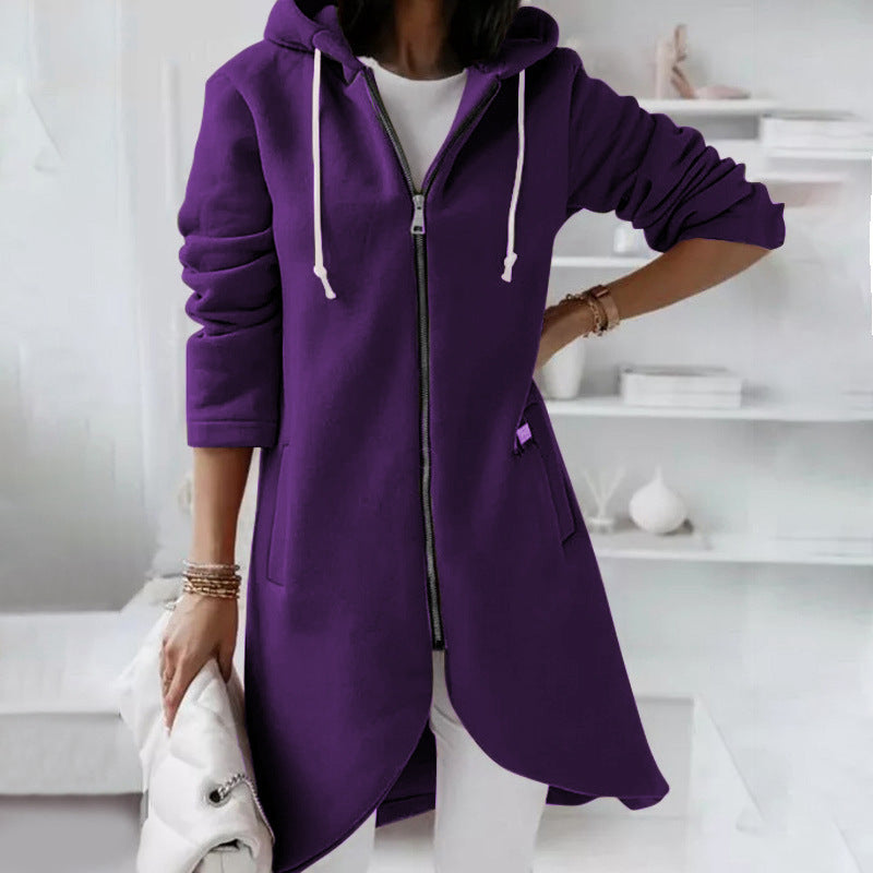 Mune | Women's Long Winter Jacket with Hood and Zipper