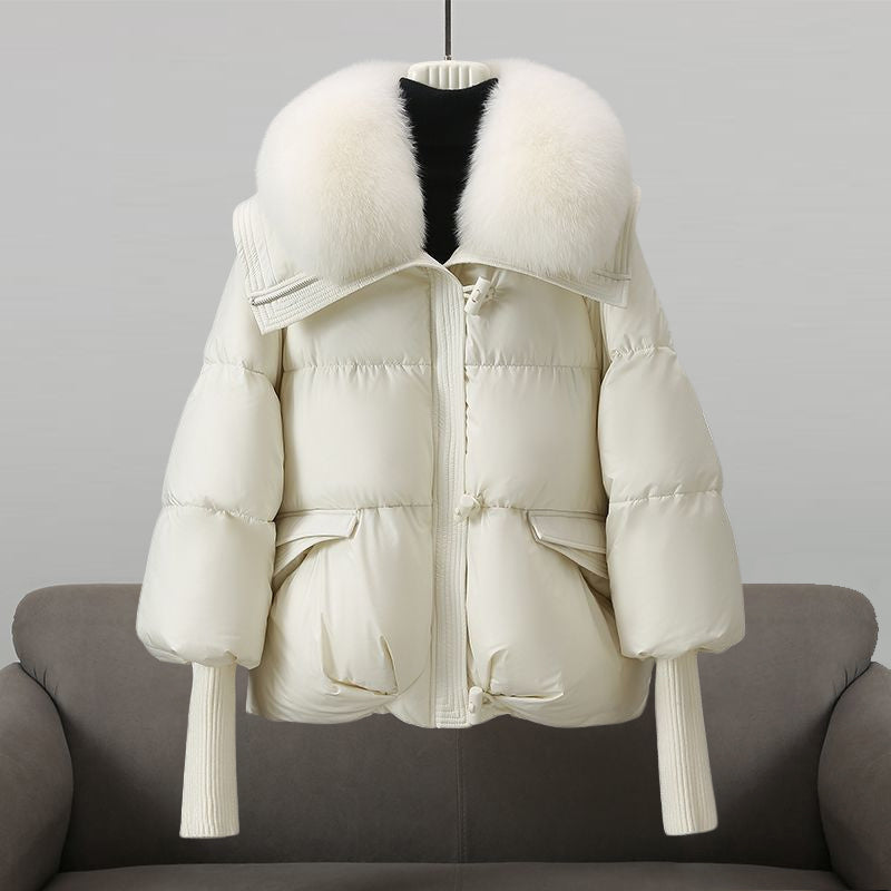 Mune | Women's Puffer Jacket with Luxurious Fur Collar and Zipper