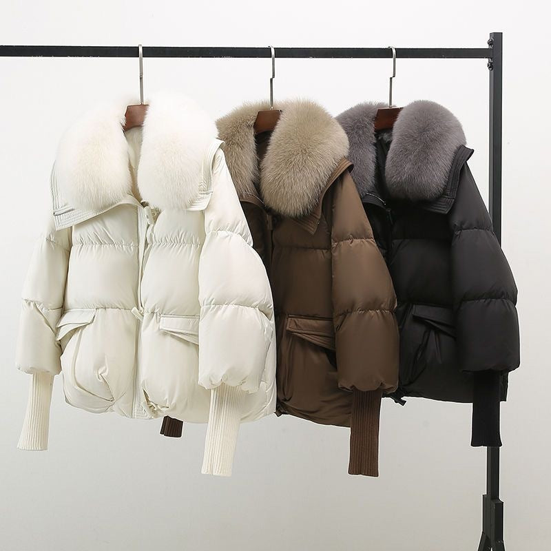 Mune | Women's Puffer Jacket with Luxurious Fur Collar and Zipper