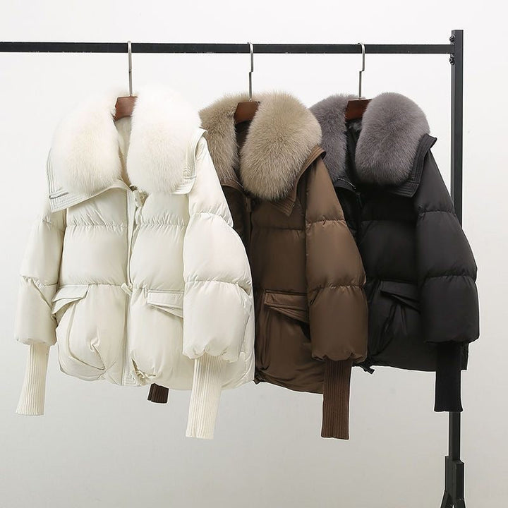 Mune | Women's Puffer Jacket with Luxurious Fur Collar and Zipper