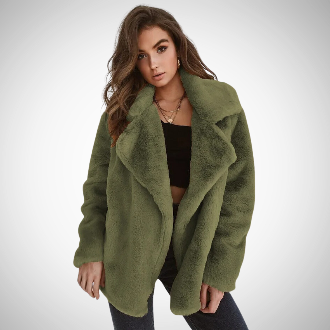 Mune | Women's Teddy Jacket with Long Sleeves and Wide Revers Collar