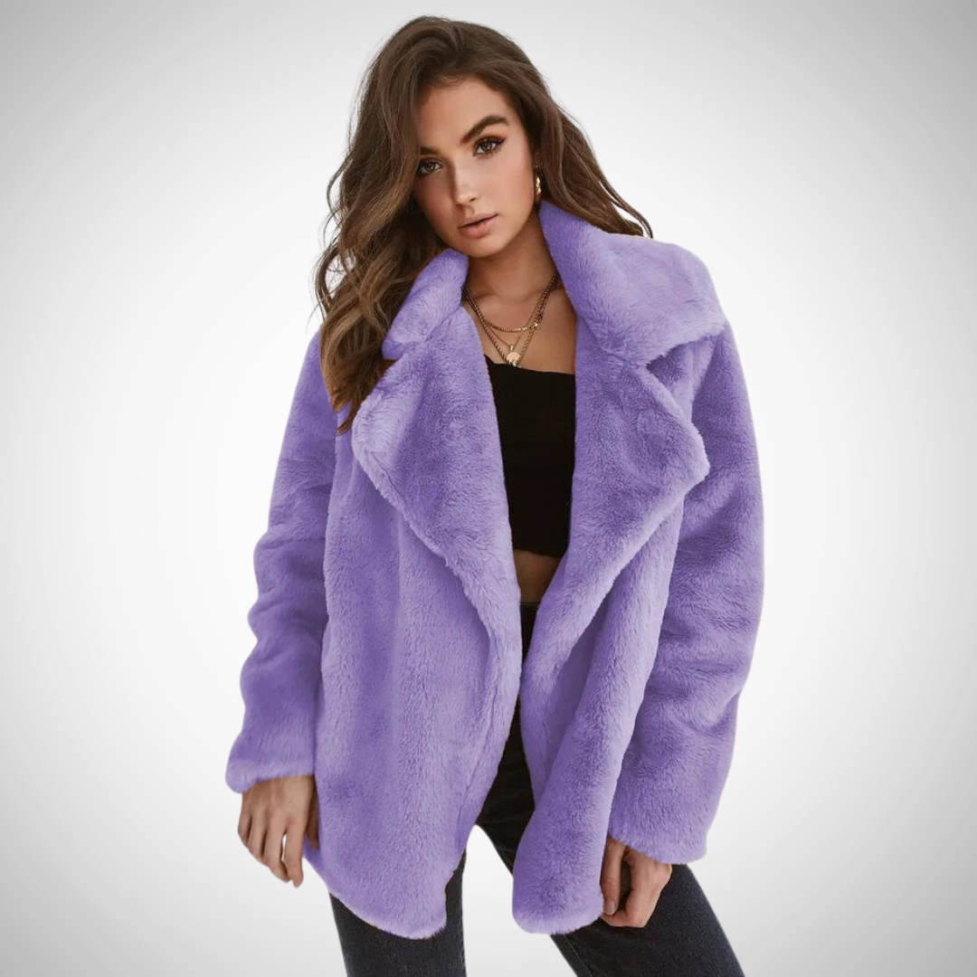 Mune | Women's Teddy Jacket with Long Sleeves and Wide Revers Collar