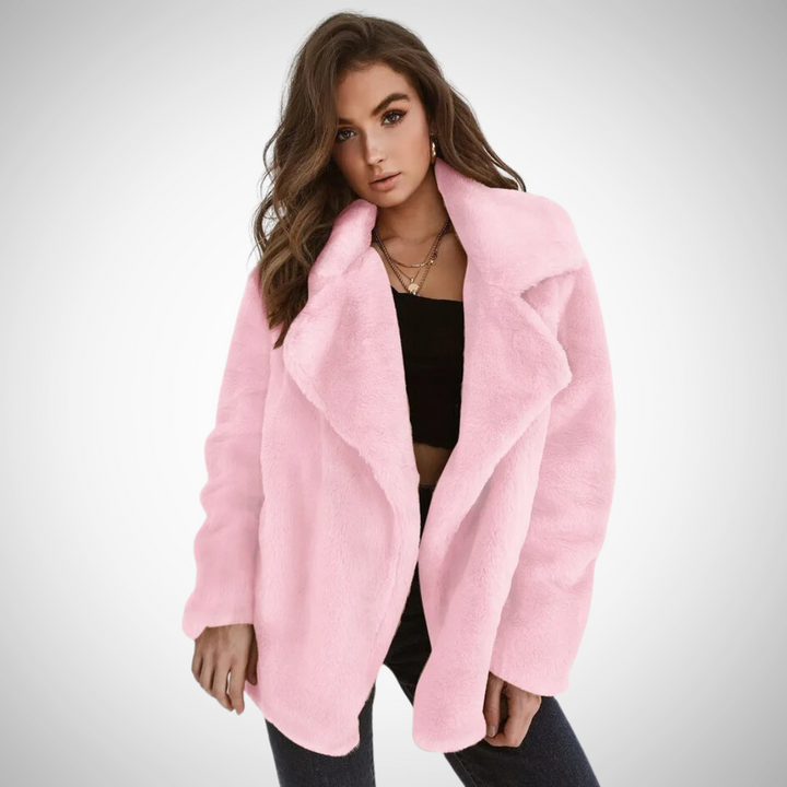 Mune | Women's Teddy Jacket with Long Sleeves and Wide Revers Collar