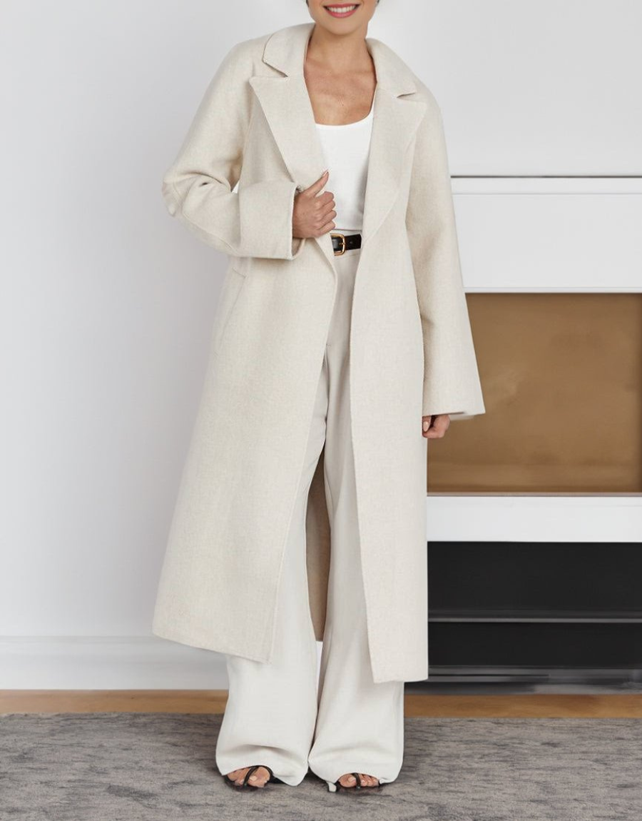 Mune | Women's Long Winter Jacket with Classic Style and Open Front
