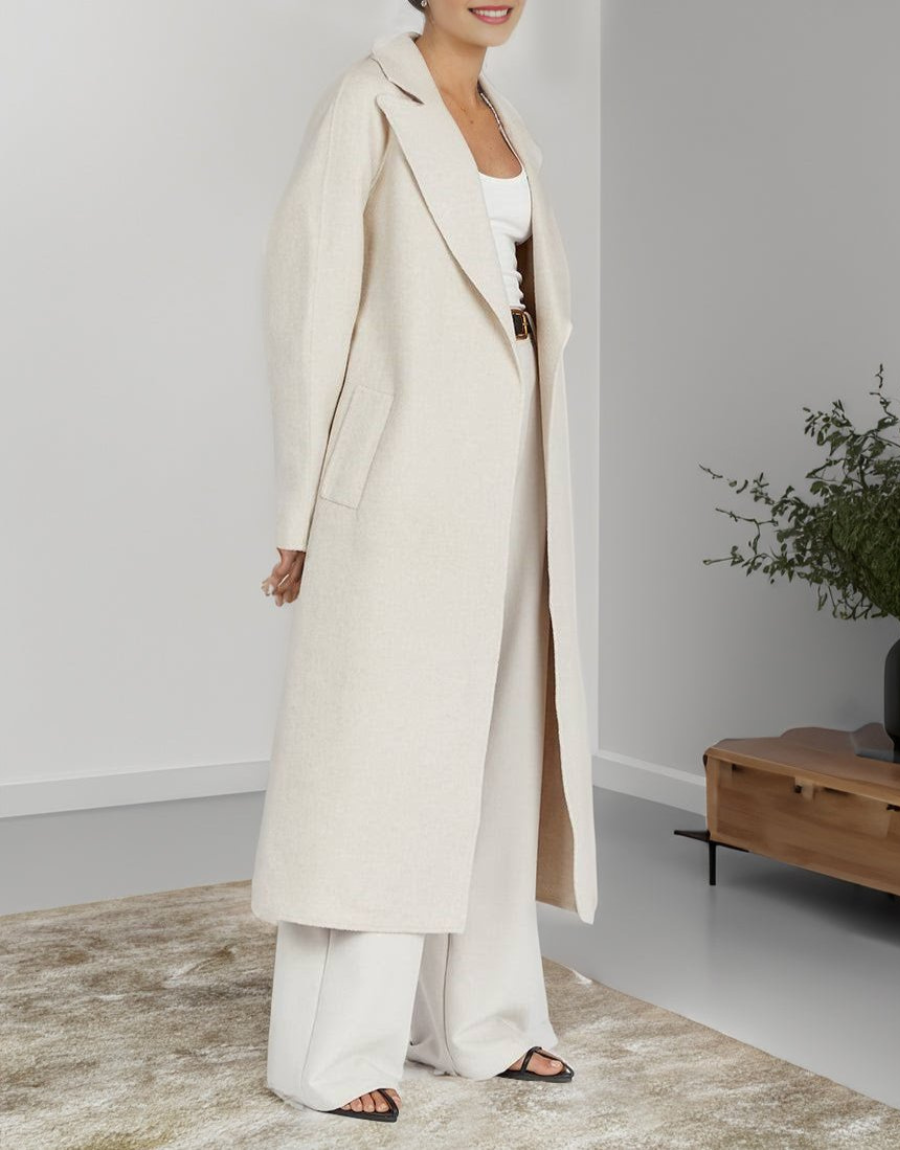 Mune | Women's Long Winter Jacket with Classic Style and Open Front