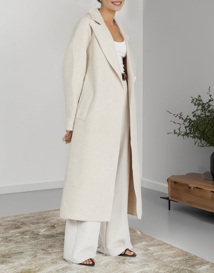 Mune | Women's Long Winter Jacket with Classic Style and Open Front