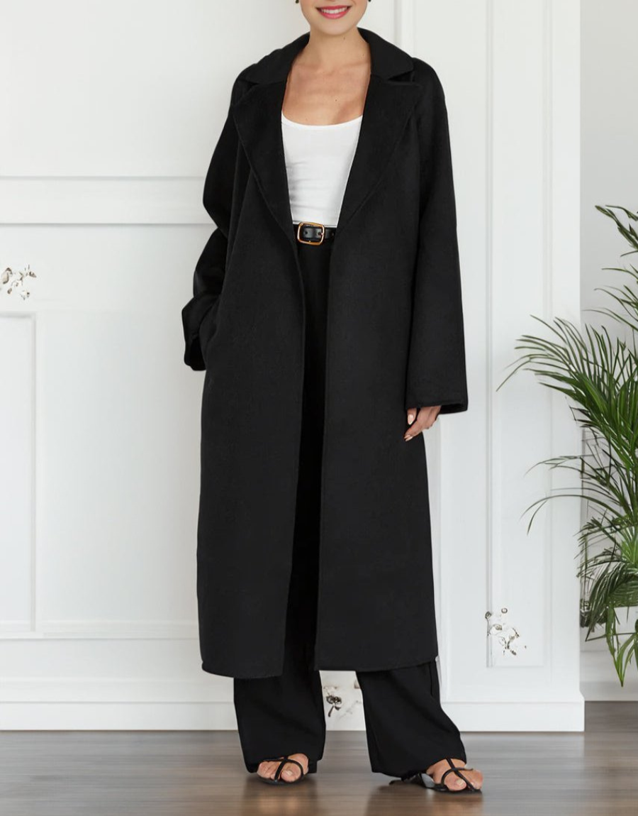 Mune | Women's Long Winter Jacket with Classic Style and Open Front