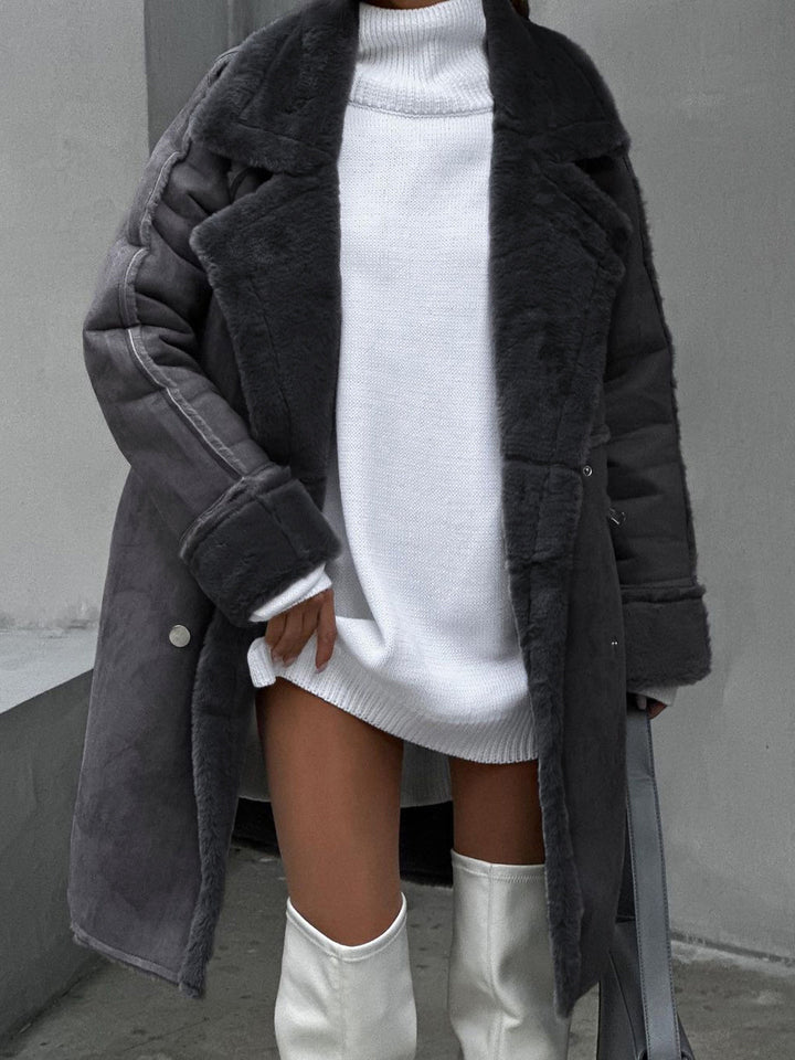 Mune | Elegant Women's Coat Plus Size Winter Warmth with Soft Lapel