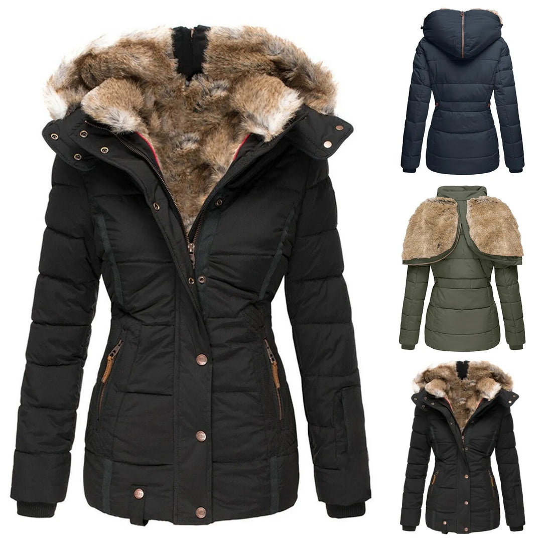 Mune | Down Puffer Coat with Faux Fur Hood Warm Waterproof & Insulated Winter Jacket