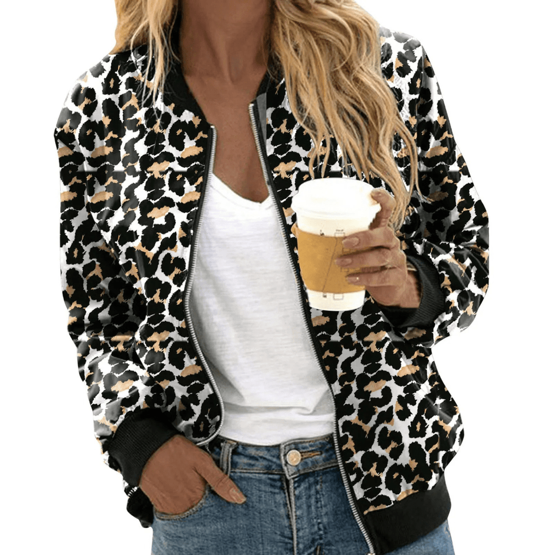Mune | Leopard Print Bomber Jacket for Women