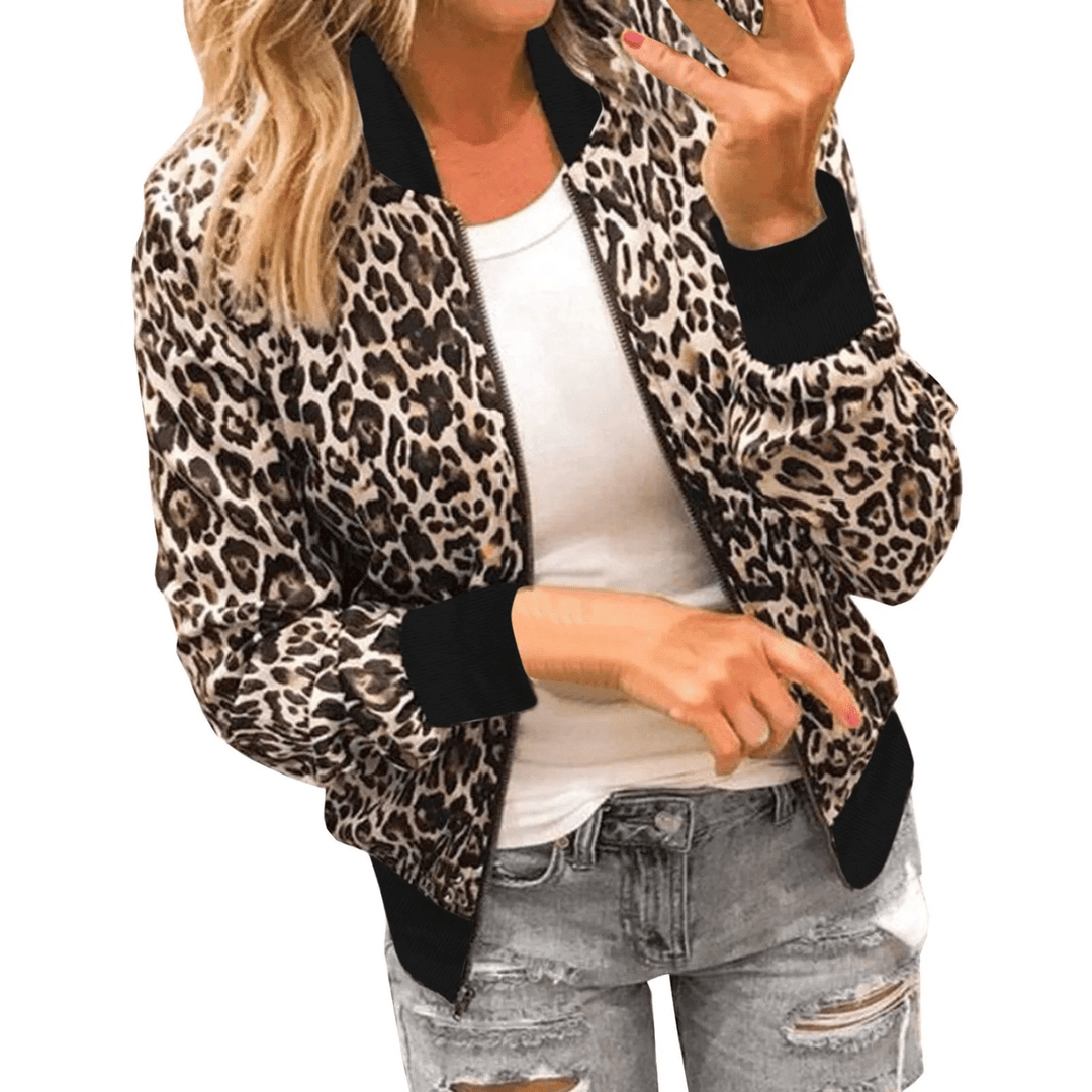 Mune | Leopard Print Bomber Jacket for Women